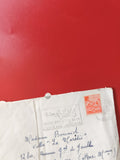 Enveloppe philatélie timbre Algérie 0,25F oblitérée, cachet manuscrit