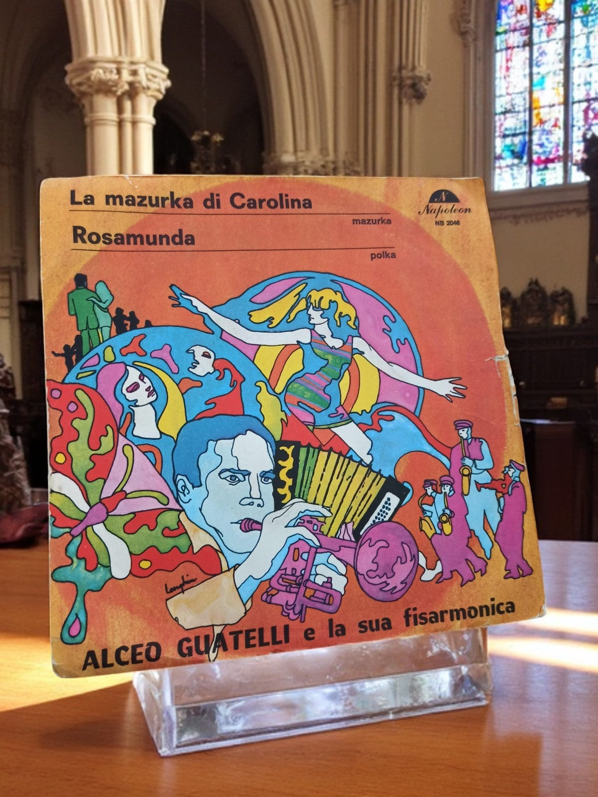 Vinyle 45 tours Alceo Guatelli pochette psychédélique vintage Napoleon