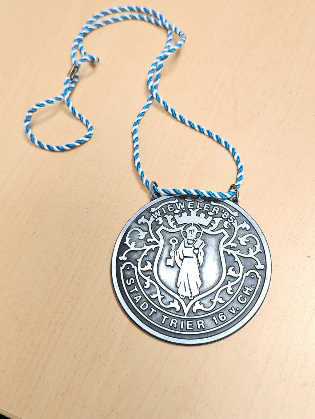 Médaille ancienne rétro Wiewelerstadt Trier 1985 rare pour collectionneur vintag