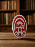 Autocollant publicitaire RMC vintage années 70 80 radio rétro rouge blanc