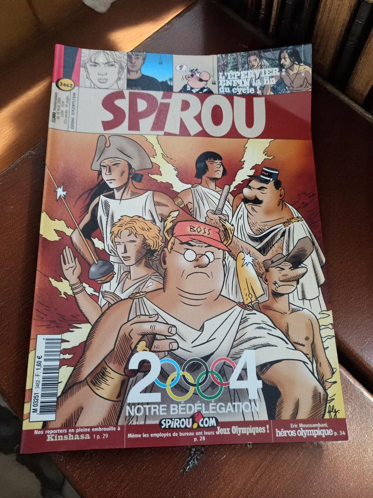 Magazine Spirou n°3462 2004 Vintage – BD rétro édition ancienne Jeux Olympiques