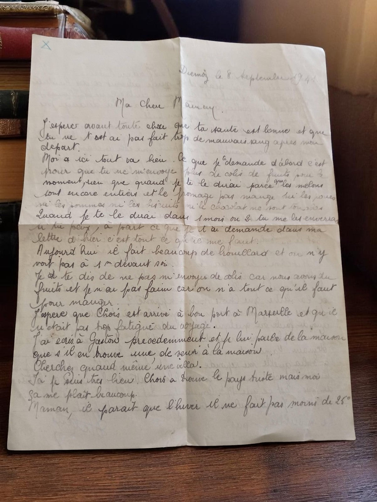 Lettre manuscrite 1940 vie quotidienne guerre ancienne écriture vintage