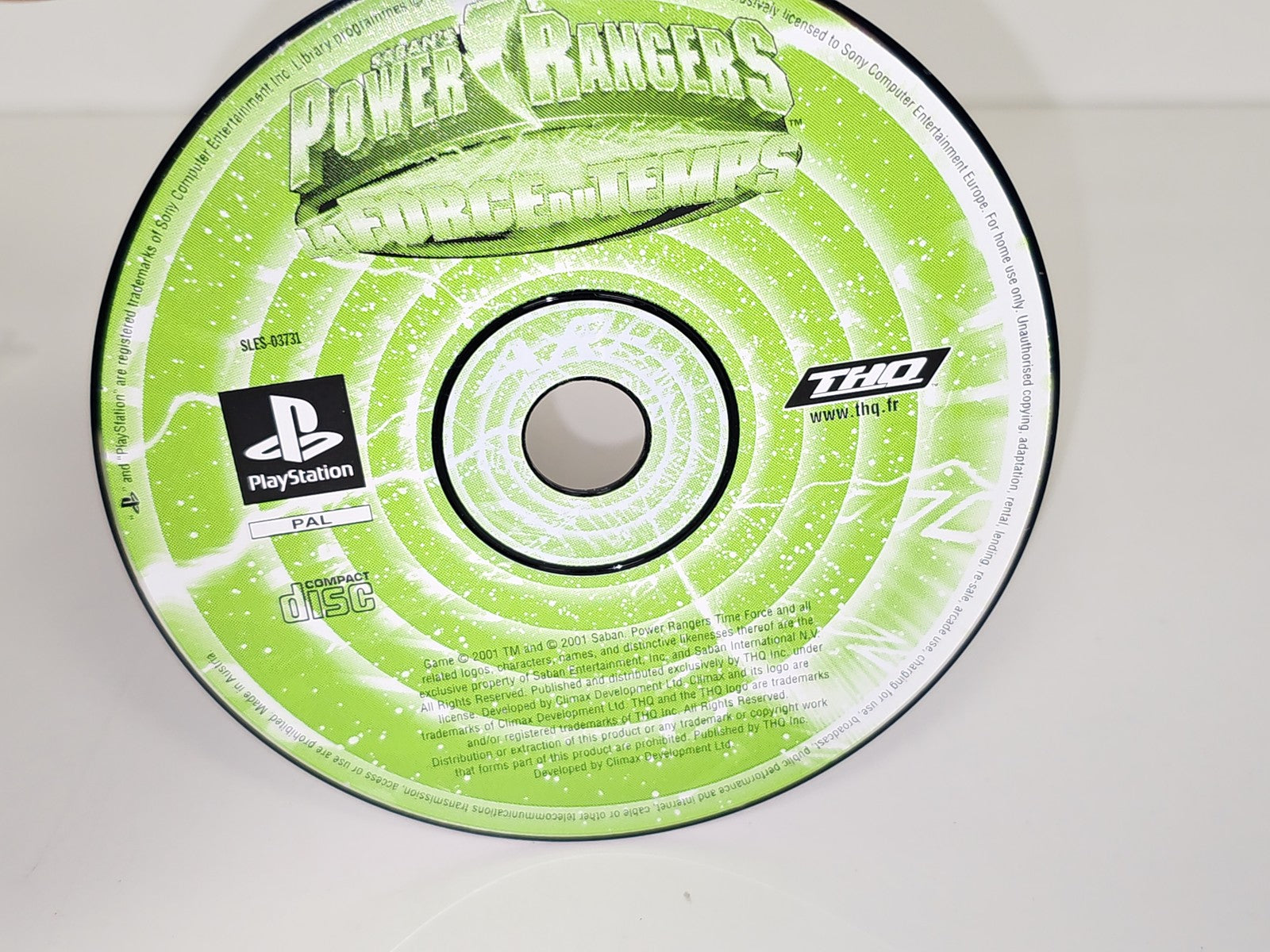 Jeu PS1 Power Rangers La Force du Temps CD seul pour console PlayStation PAL