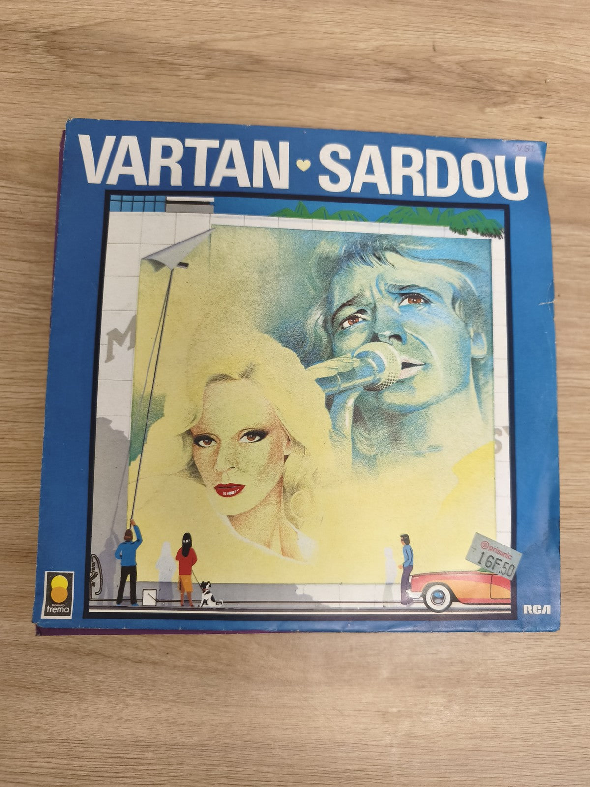 Vinyle 45 tours Vartan Sardou ? pochette bleue illustrée, Trema RCA (Ref 1)