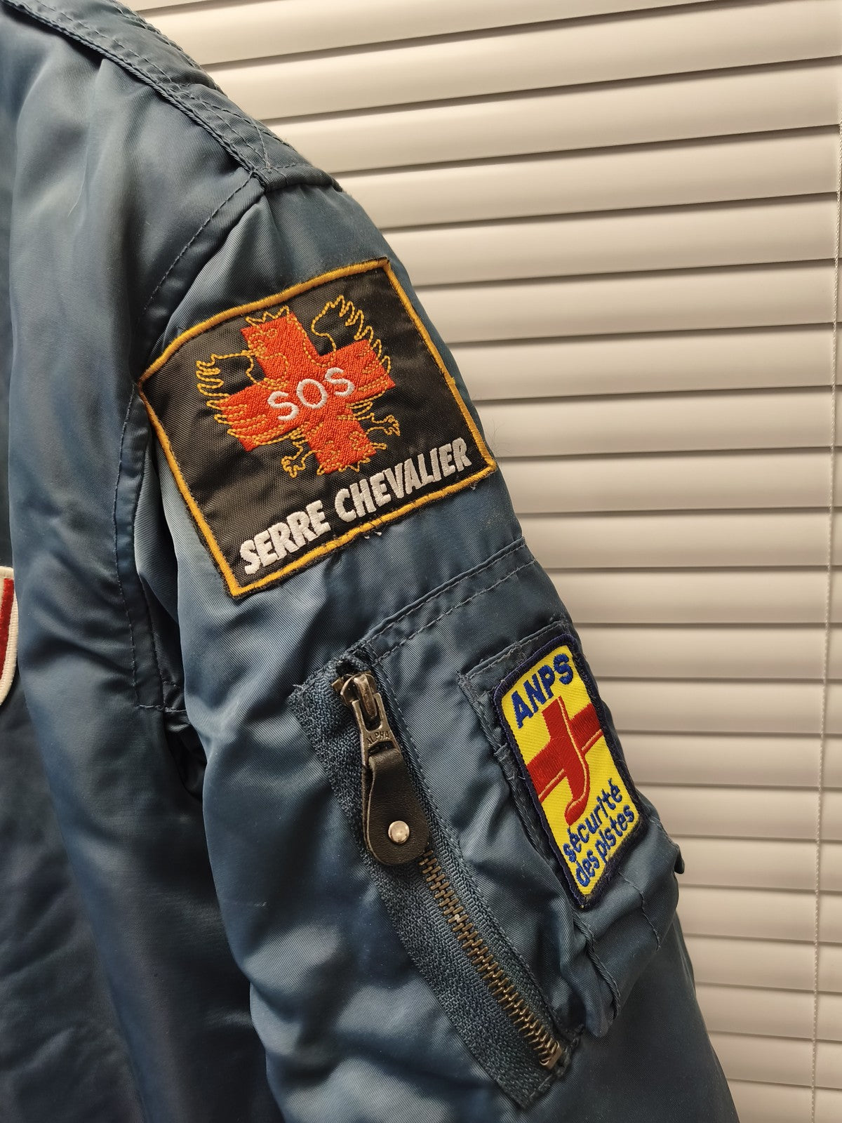 Blouson vintage homme XL style aviateur ancien US Air Force Serre Chevalier rétr