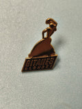Pin's vintage Gitanes Blondes silhouette dorée collection publicitaire ancien