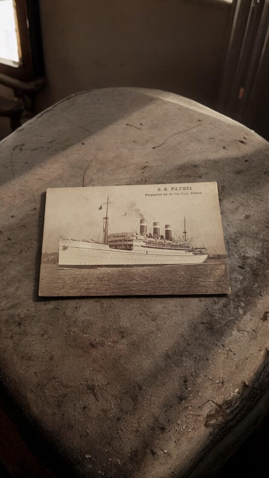 Carte postale ancienne S.S. Patria paquebot Fabre vintage maritime collection