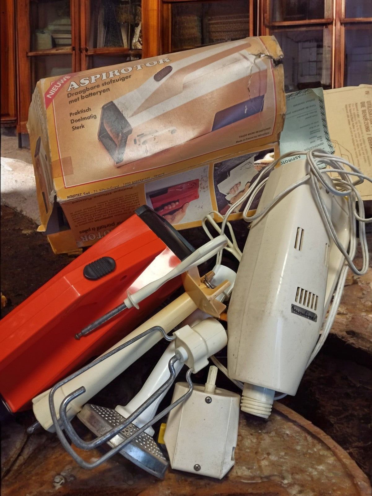 Lot petit électroménager vintage Aspirotor Moulinex à restaurer ancien