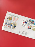 Enveloppe philatélie Coupe du Monde 1966 football timbres illustrés Londres
