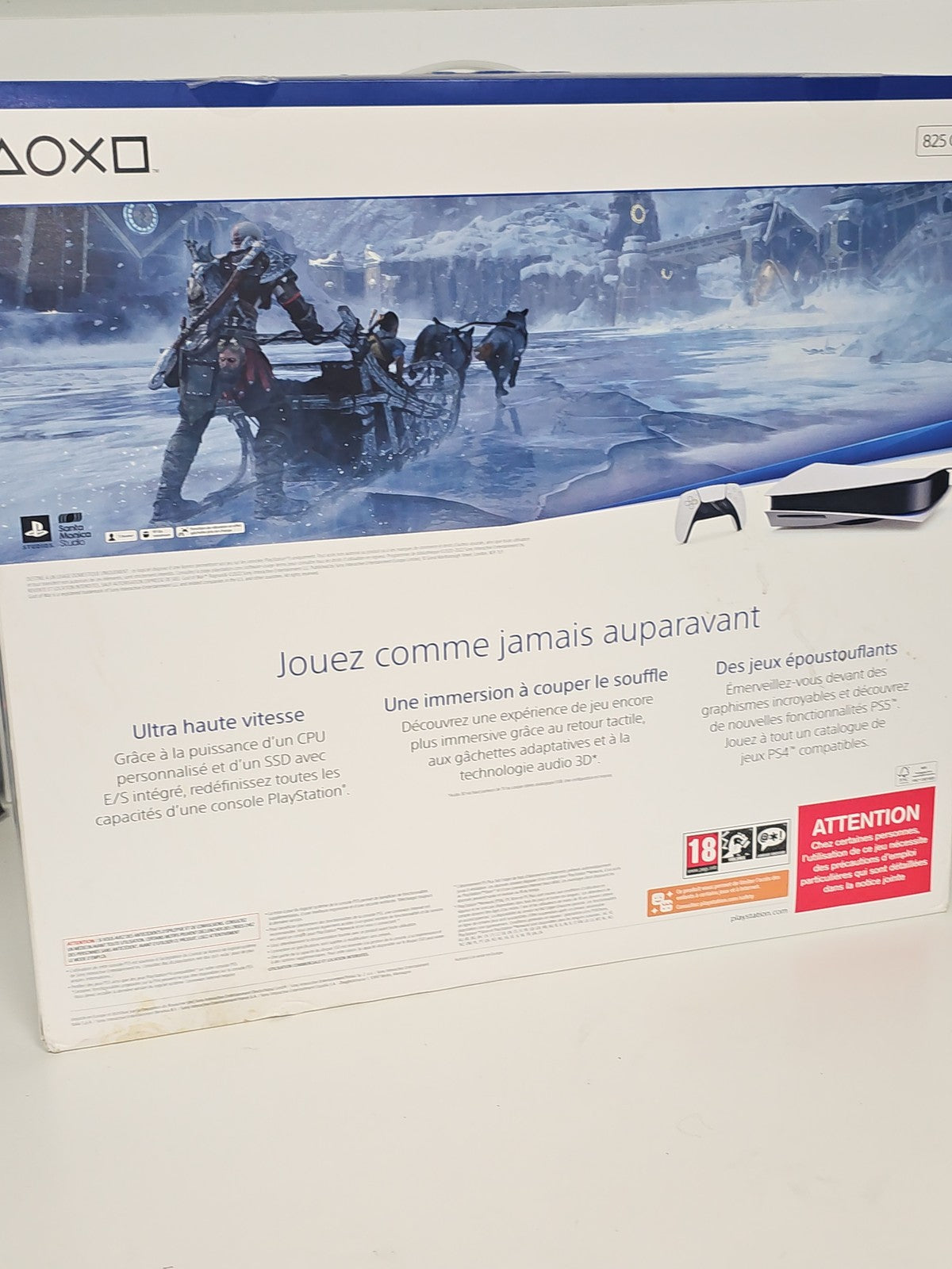 Boîte originale pour console PS5 God of War PlayStation, emballage d?occasion