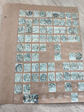 Gros lot timbres anciens Marianne 5c vert sur planche philatélie étude France