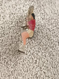 Pin's vintage joueur de tennis émaillé, sport rétro années 90 (Ref 7)
