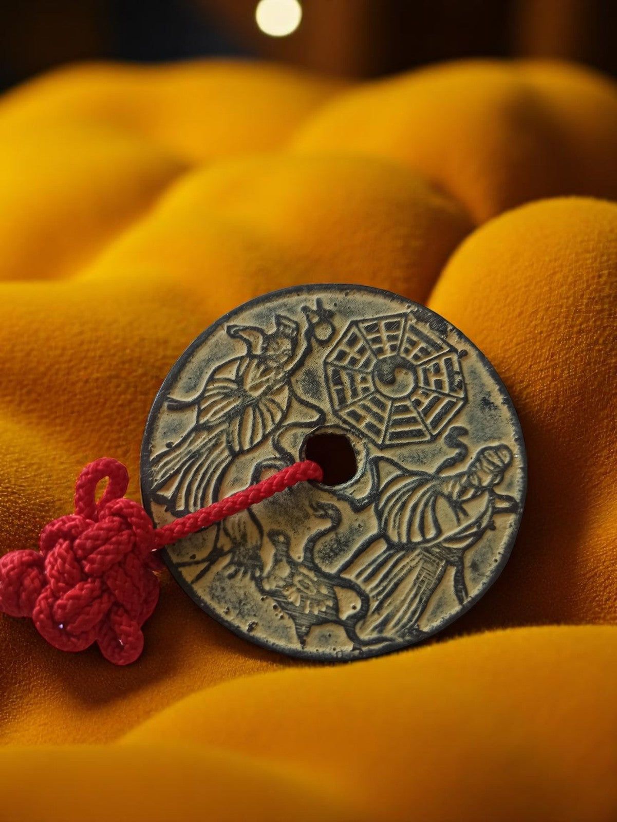 Médaille chinoise en bronze vintage