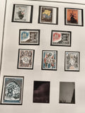 Timbres Monaco x8 fleurs Croix-Rouge lutte drogue oblitérés philatélie
