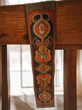 Foulard vintage motif cachemire orange brun rétro ancien accessoire léger