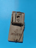 Ancien piège à souris bois Assainic, cabinet de curiosité, collection vintage
