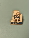 Pin's vintage EDF P4 Lot 93 émaillé forme originale collection énergie
