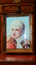Miniature portrait Napoléonien Maréchal Lannes cadre doré ancien souvenir