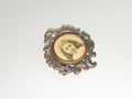 Broche mortuaire ancienne XIXe argent, bijou vintage, cabinet de curiosités rare