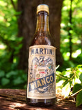 Bouteille mignonette Martini Bianco vintage, étiquette ancienne, 50ml alcool