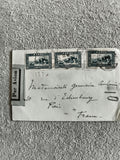 Lettre affranchie Maroc 3 timbres 50c Par Avion Paris Philatélie France