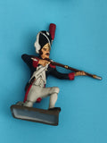 Figurine soldat napoléonien ancienne plomb, uniforme empire, tirailleur