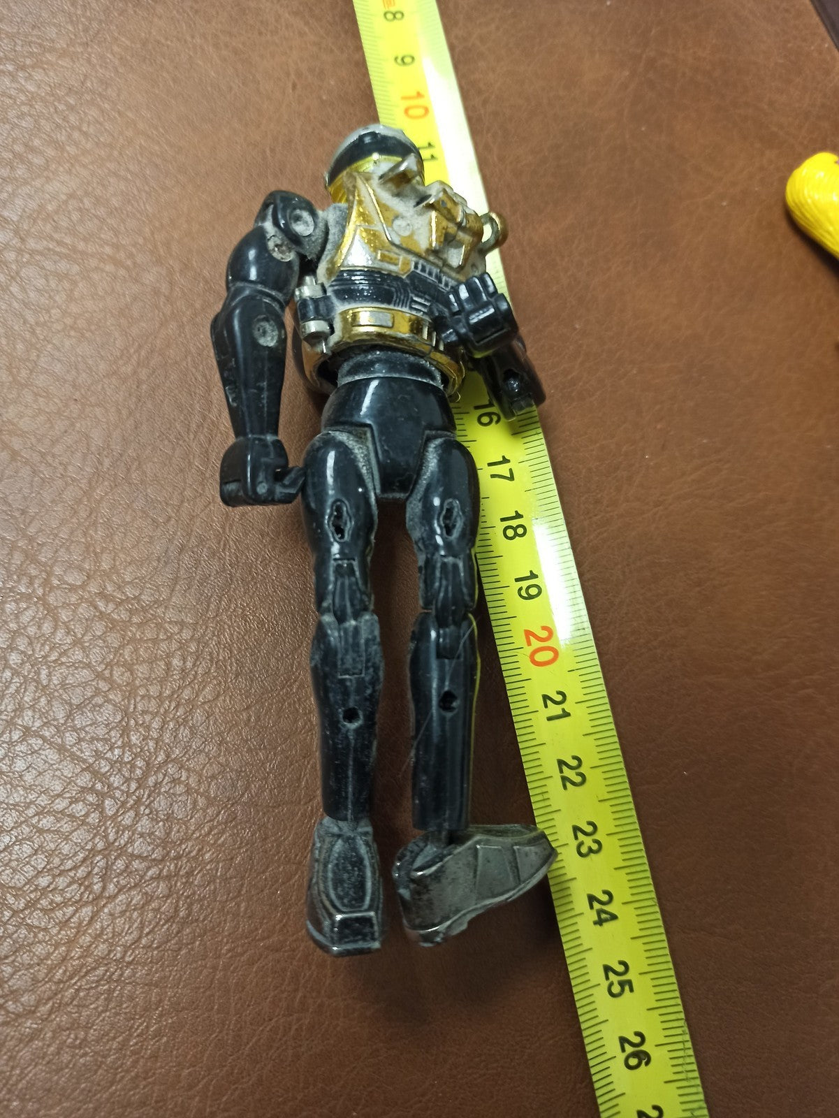 Figurine robot Winspector vintage rétro, jouet ancien noir doré rare