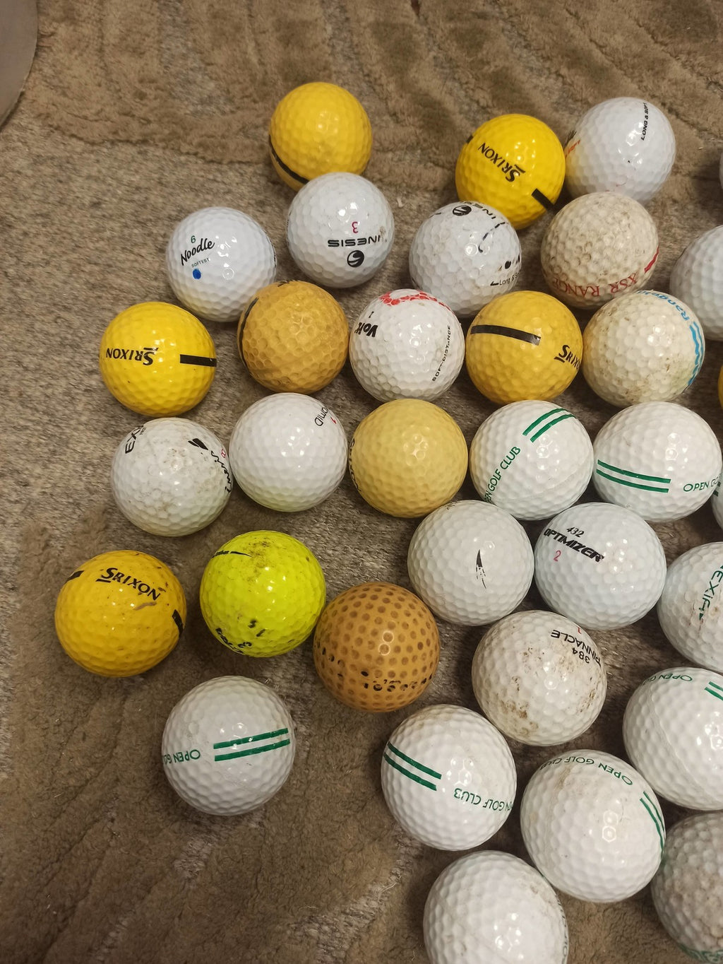 Lot balles de golf vintage Atlas anciennes rétro collection amateur sport ancien