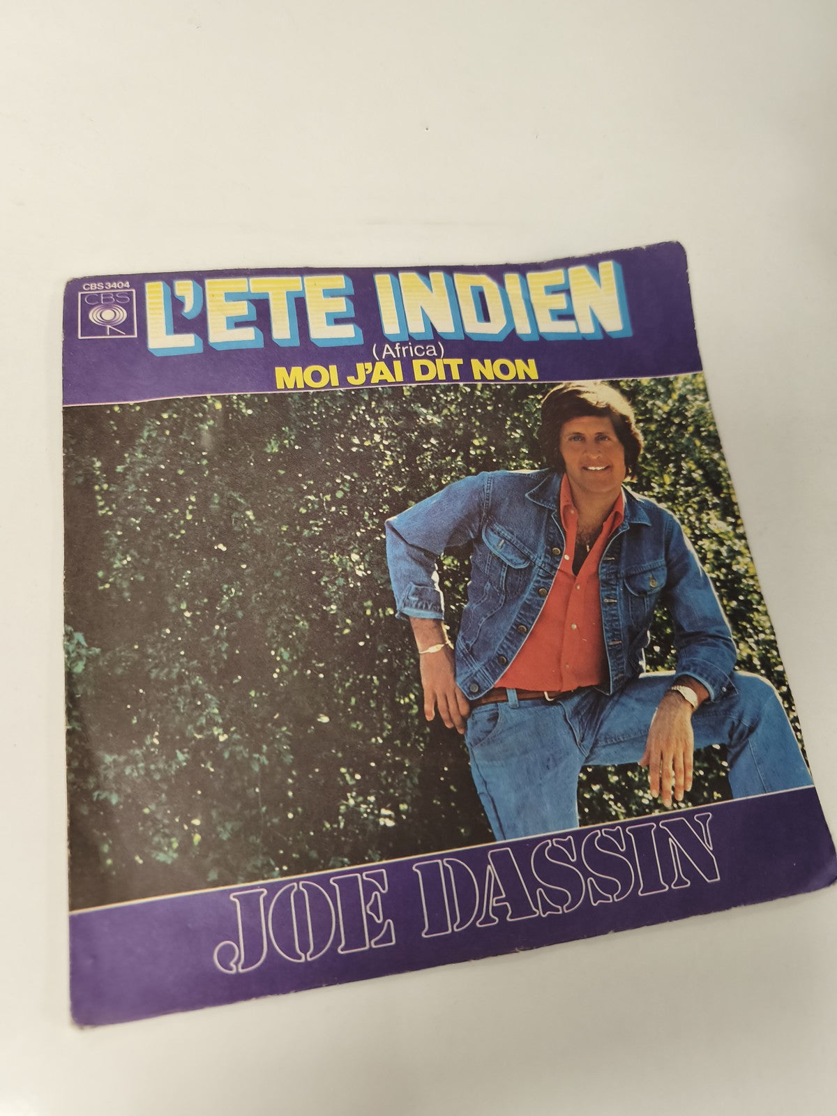 Vintage 45 tours Joe Dassin disque vinyle ancien collection rétro chanson frança