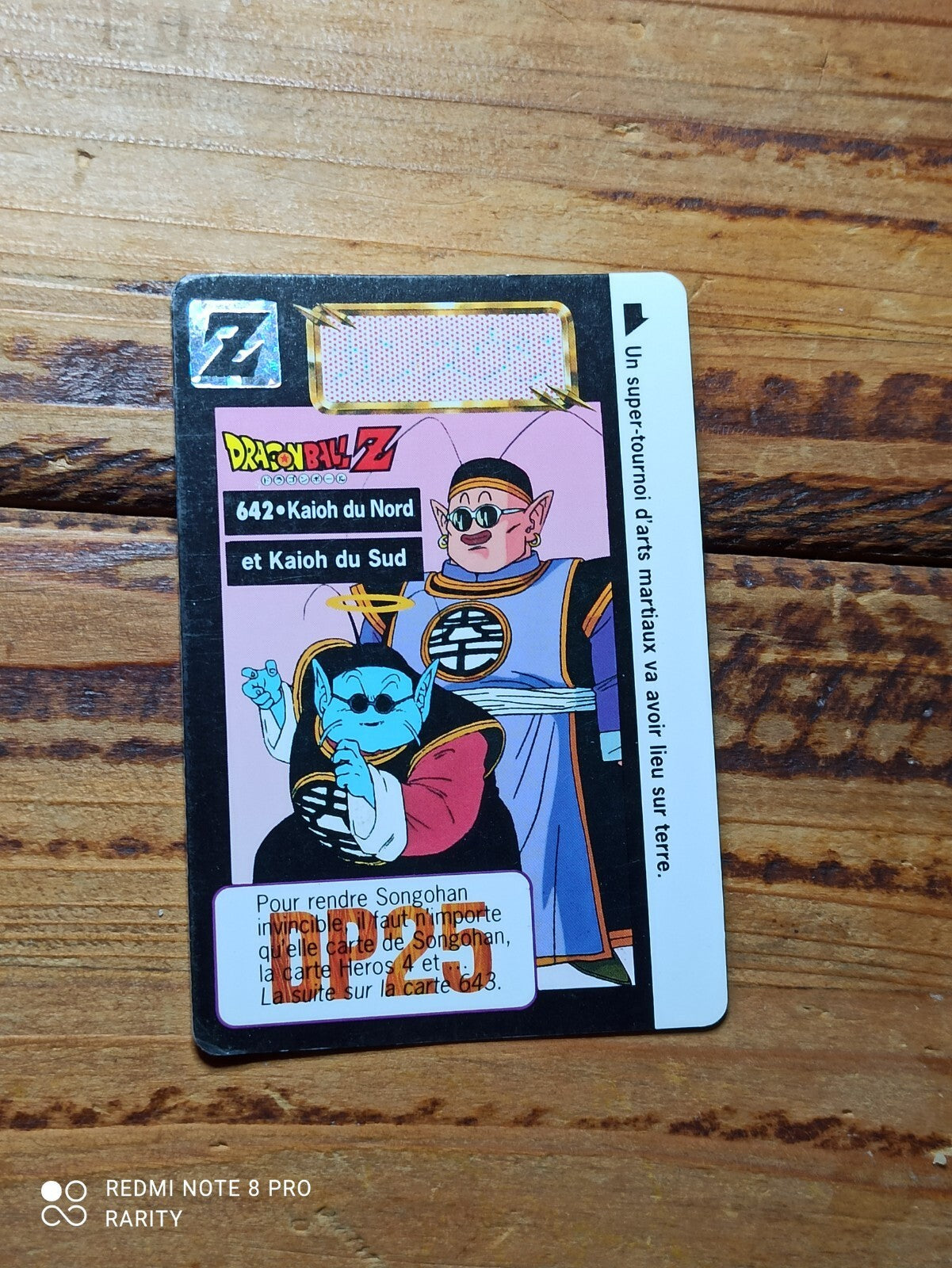 Carte Dragon Ball Z n°642 Kaioh du Nord et Kaioh du Sud vintage rare