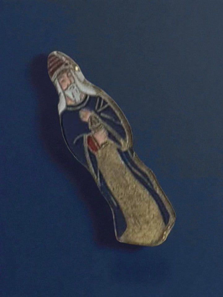 Pin's ancien roi mage publicitaire vintage religieux rétro personnage