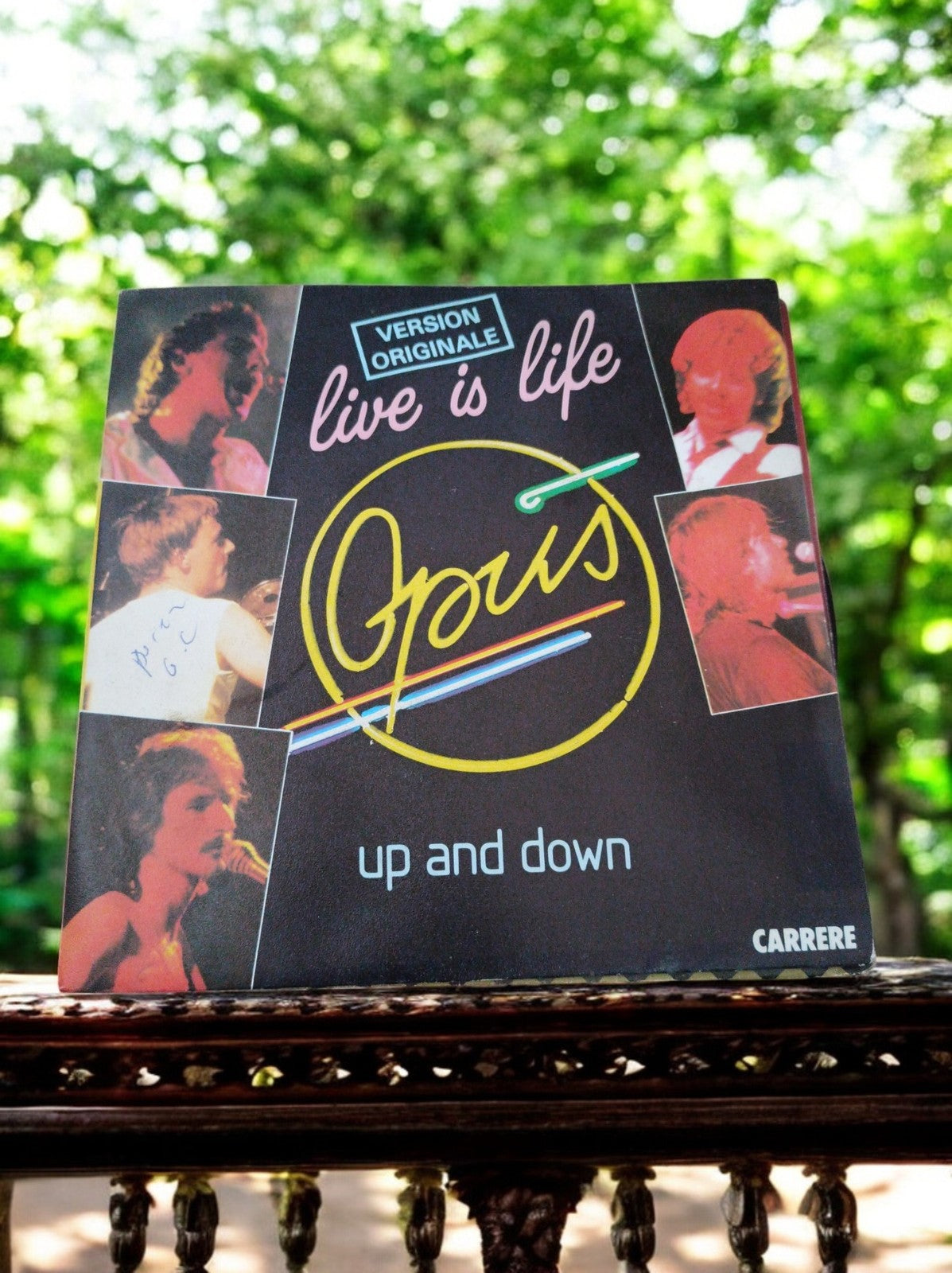 Vinyle 45T Opus Live is Life Carrere vintage pochette originale 80s