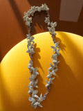 Collier vintage en coquillages blancs, bijou ancien, style hawaïen, pièce origin
