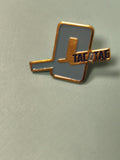 Pin's vintage TACOTAC logo bleu et doré ancien collection (Ref 14)