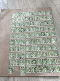 Gros lot timbres anciens Marianne 75c vert planche philatélie étude France