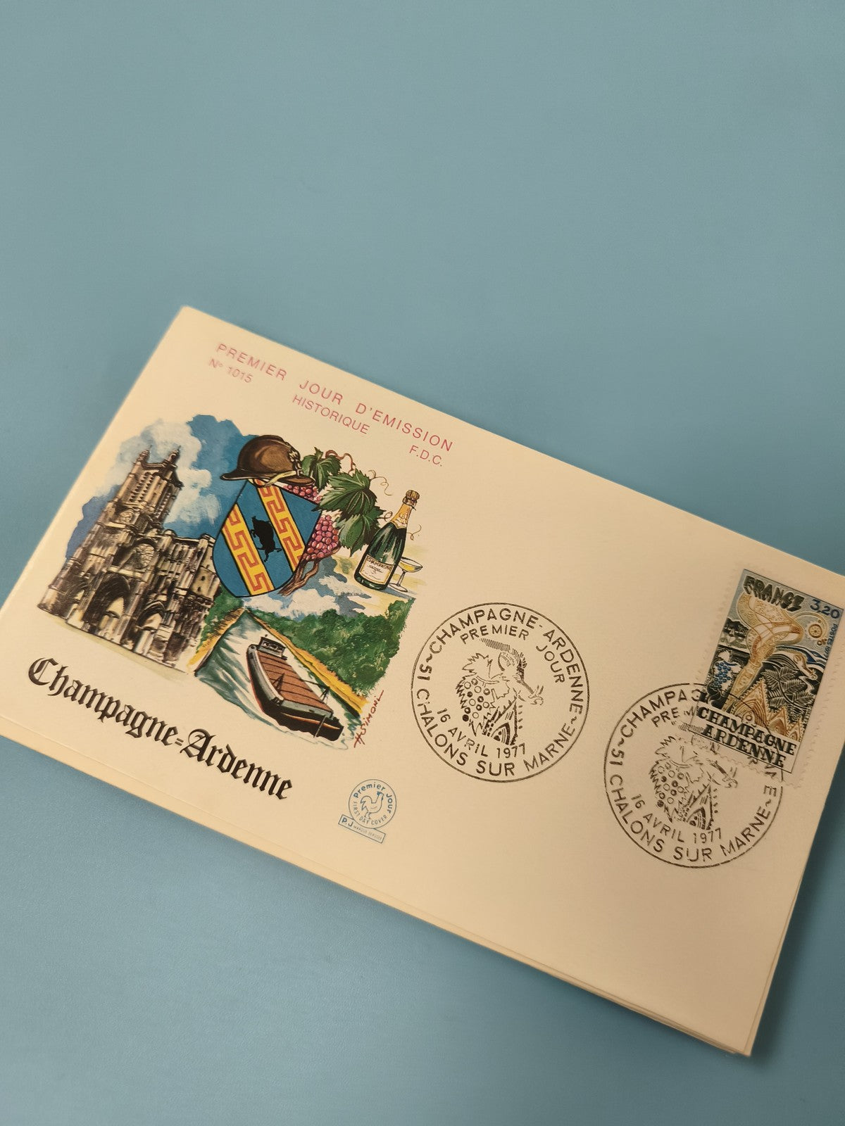 Enveloppe premier jour d?émission FDC Champagne-Ardenne illustration couleur