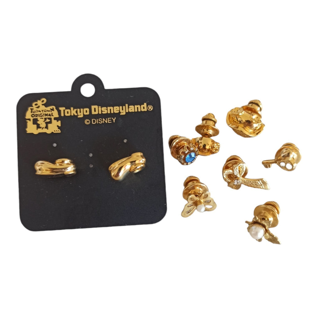Boucles d’oreilles Tokyo Disneyland dorées – Disney édition limitée, motifs fant