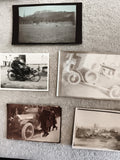 Photographies anciennes autos moto paysage lot CPA début XXe siècle