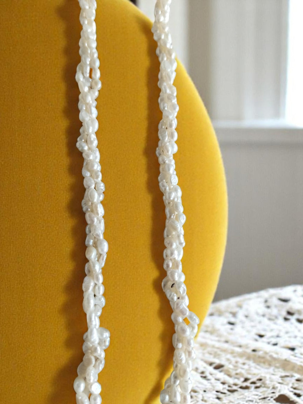 Collier en perles de culture authentiques vintage