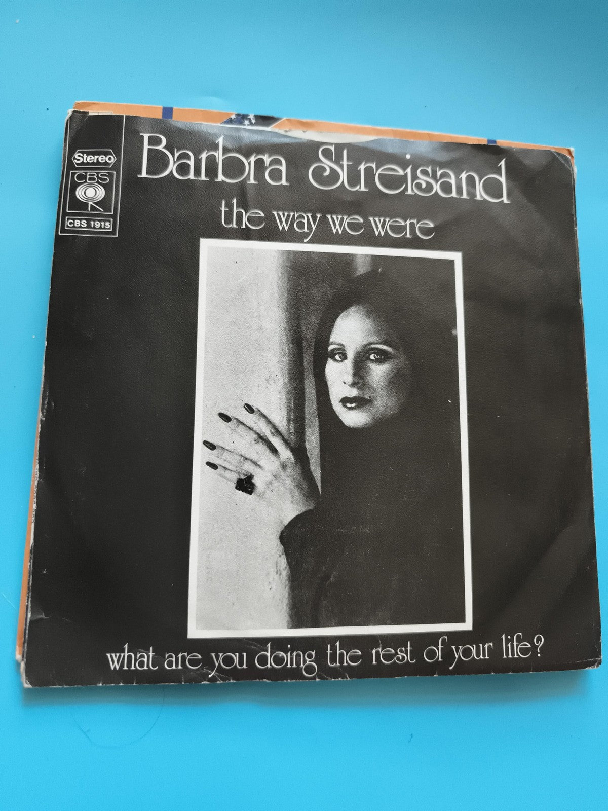 Vinyle 45 tours Barbra Streisand CBS 1915 pochette noire the way we were