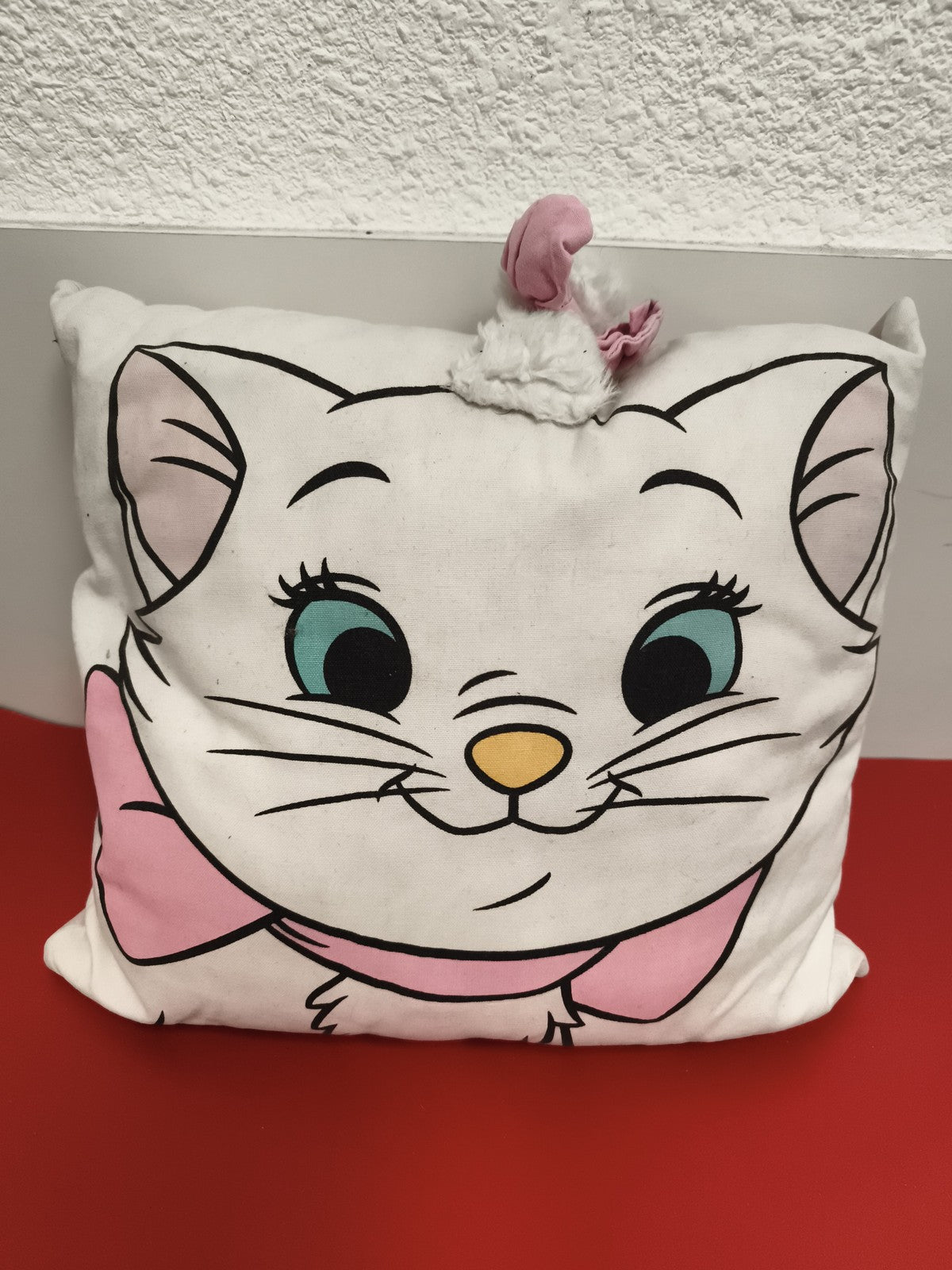 Coussin Disney Aristochats Marie blanc rose, oreille tissu, déco chambre