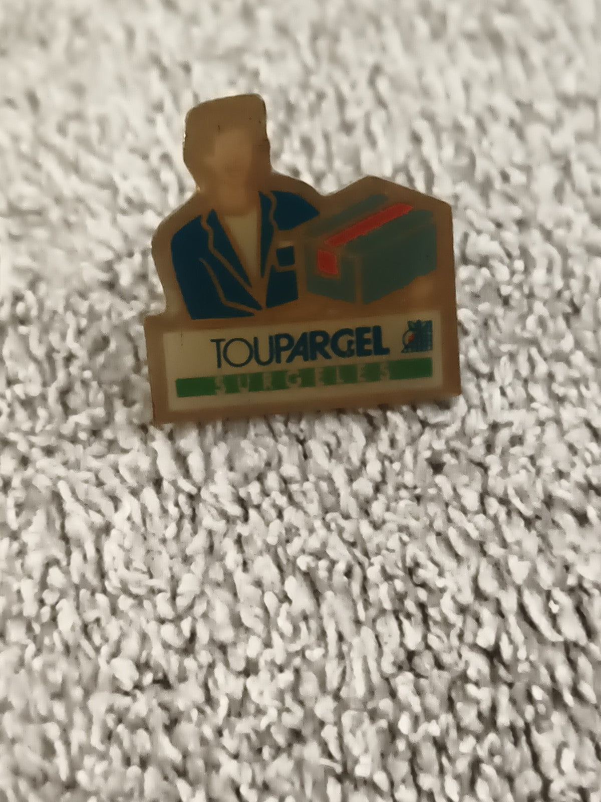 Pin's publicitaire vintage Toupargel Surgelés, badge ancien années 90