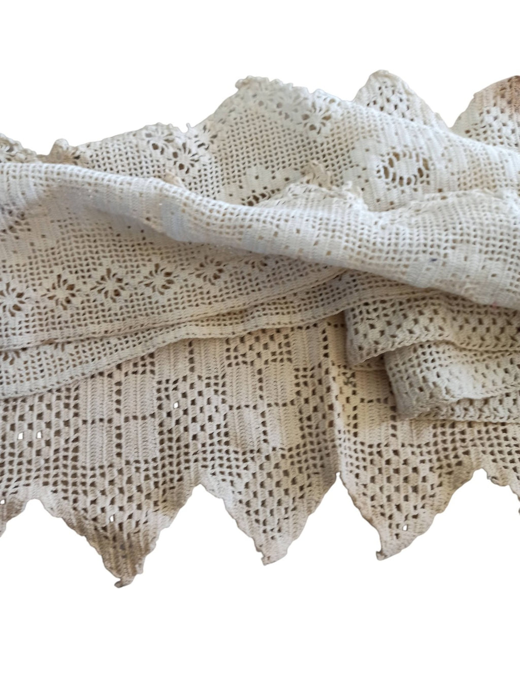 Lot de 4 dentelles anciennes au crochet - Style vintage France
