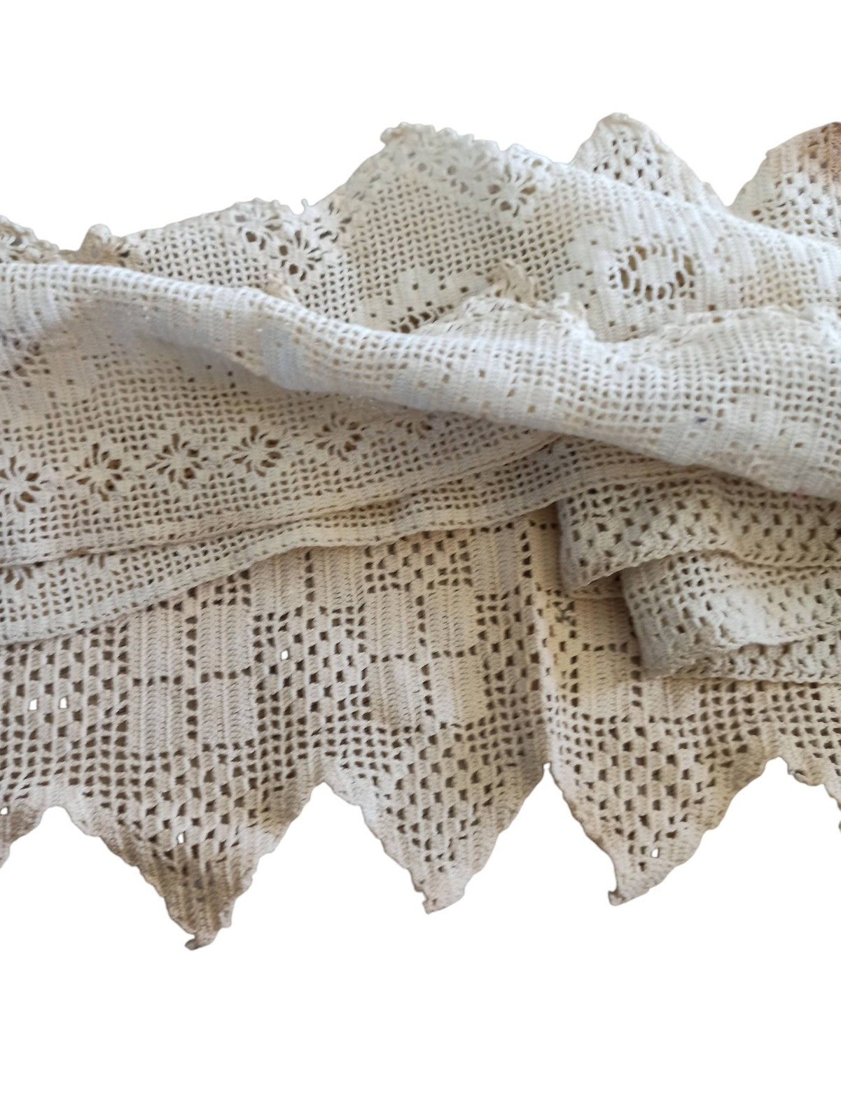 Lot de 4 dentelles anciennes au crochet - Style vintage France