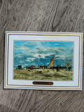 Carte philatélique Eugène Boudin plage, illustration couleur, Philatélie