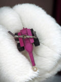 Canon miniature jouet rétro violet ancien véhicule militaire vintage rare