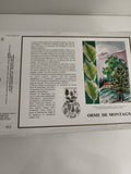 Feuillet CEF philatélie Orme de montagne illustré France botanique