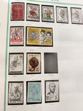 Timbres Belgique oblitérés années 1950-1960, thématiques fleurs, portraits, Euro