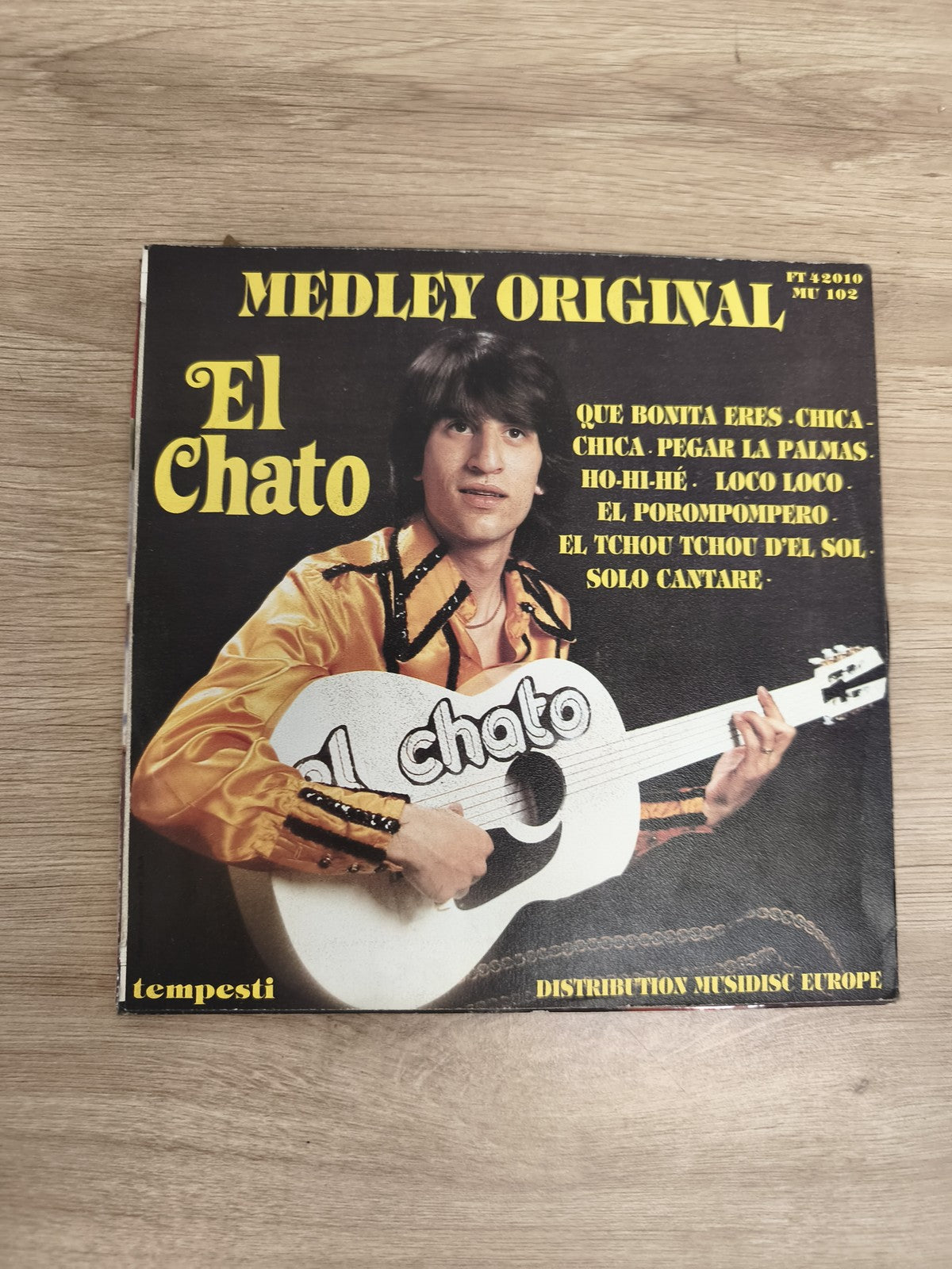 Vinyle 45T El Chato Medley Original pochette photo guitare espagnole