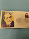Enveloppe FDC Premier Jour d?Émission François Mitterrand illustration couleur